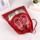 Чохол для зберігання та перевезення взуття Shoe Bag на затяжках, з віконцем 27 х 36 см (WW58742-3) Червоний - зображення 2