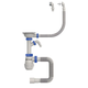 Сифон для кухні Mixxus SK-07-B 3 1/2"x40 з нерж.сіткою, відведенням для пральної машини, гнучким кр. - зображення 1