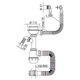 Сифон для кухні Mixxus SK-07-B 3 1/2"x40 з нерж.сіткою, відведенням для пральної машини, гнучким кр. - зображення 2