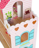 Drewniany domek dla lalek Kik MDF LED 70 cm Różowy (KX6484) (5903039705906) - obraz 4