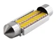 Светодиодная автолампа C5W SV8.5 с обманкой 12В 41мм SMD3014-24led белый - изображение 1