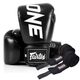 Рукавички боксерські шкіряні з бинтами Fairtex BGV1-ONE 16 унцій, чорні - изображение 1