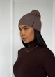 Жіноча шапка з м’якої трикотажної пряжі Casual Vibe INNOE 950888 Кавовий - изображение 4