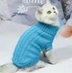 Светр для котів (кішок) Преміум M Блакитний - зображення 1