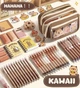 Пенал школьный Капибара с аксессуарами Коричневый (27993) - изображение 8