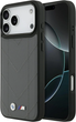 Etui plecki BMW M Quilted Logo MagSafe do Apple iPhone 17 Pro Max Graphite (BMHMP17X25PSECHA) - obraz 1