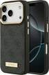 Etui plecki Guess 4G Logo Plate MagSafe do iPhone 17 Pro Black (3666339489748) - obraz 1