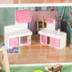 Drewniany domek dla lalek Kik Lulilo LED Gardeno z ogródkiem mebelki 70 cm Różowy (KX6484_1) (5903039767348) - obraz 10