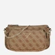 Сумка кросс-боди через плечо женская маленькая Guess Noelle Ii Dbl Pouch Crossbody HWBG96-72710-LGW Latte Logo/Brown (190231964582) - изображение 1