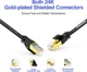 Интернет кабель сетевой шнур патч-корд RJ45 LAN Ampcom CAT7 STP 10Gbps PVC Black, 2м (48759) - изображение 3
