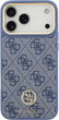 Панель Guess 4G Strass Logo & Big Strap Metal Buttons MagSafe для iPhone 17 Pro Max Blue (3666339551285) - зображення 3