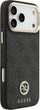 Панель Guess 4G Strass Logo & Big Strap Metal Buttons MagSafe для iPhone 17 Pro Max Black (3666339550837) - зображення 4