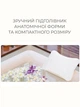 Подушка-подголовник в ванну для купания белая полиэстер полиэфирное волокно 30х20х8 см белая (CV-012) - изображение 5