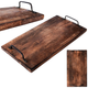 Taca do serwowania Vilde drewniana z uchwytami 40.5 x 5.5 x 21.5 cm (8719987847523) - obraz 3