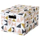 Коробка з кришкою IKEA (ІКЕА) TJENA 25х35х20см білий чорний рожевий (403.982.15) - зображення 1