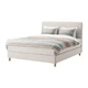 Двуспальная кровать IKEA (ИКЕА) LAUVIK 140x200см Hafslo средней твердости Talgje бежевый (492.402.25) - зображення 1