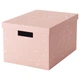 Коробка з кришкою IKEA (ІКЕА) TJENA 25х35х20см рожева (404.038.15) - зображення 1