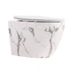 Унитаз подвесной Robin Ultra Quiet 490×365×325 мм, Marble, с сиденьем Slim Duroplast / Soft-close / Quick Release QT13332381АSMR Qtap - изображение 1