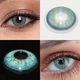 Синие контактные линзы Айс милк блу 2 шт. ELITE Lens - изображение 5