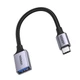 Перехідник UGREEN US378 USB-C to USB 3.0 OTG Alu Case with Braid 10cm Black (70889) - зображення 2