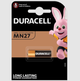 Щелочная батарейка Duracell A27 12V (MN27) блистер. Лужна батарея Duracell 27A 12V / MN27. Элемент питания 1шт - изображение 2