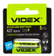 Щелочная батарейка Videx A27 12V 8LR732 блистер. Лужна батарея Videx 27A 12V 8LR732. Элемент питания 1шт - изображение 2