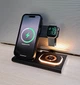 Беспроводная зарядка 4 в 1 для Apple Watch iPhone Airpods Бездротова зарядка A80 QI док-станція iPhone Черный цвет - изображение 1