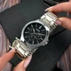 Мужские классические часы Casio MTP-V300D-1A серебристые с чёрным циферблатом - изображение 5