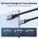 Кабель Type-C UGREEN US316 для быстрой зарядки iPhone 16 15 MacBook iPad Pro PD100W 5A 1m Black (70427) - изображение 7