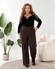 Жіночі теплі класичні брюки прямого крою Uaclothes 58/60 Коричневий (like35778-161991373) - изображение 4