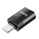 Адаптер Hoco UA17 Lightning (папа) to Type-C (мама) USB2.0 adapter черный - изображение 1
