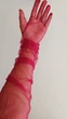 Фатинові довгі рукавички однотонні honey fashion accessories one size (S/M/L) бордовий (7-21) - изображение 4