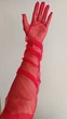 Фатинові довгі рукавички однотонні honey fashion accessories one size (S/M/L) червоний (7-21) - изображение 10