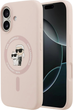 Etui Karl Lagerfeld Silicone Karl&Choupette Ring MagSafe do Apple iPhone 17 Pink (3666339549411) - obraz 1