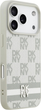 Etui DKNY Checkered with Printed Stripes do Apple iPhone 17 Pro Beige (3666339545772) - obraz 4