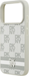 Etui DKNY Checkered with Printed Stripes do Apple iPhone 17 Pro Beige (3666339545772) - obraz 6