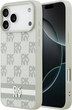 Etui DKNY Checkered with Printed Stripes do Apple iPhone 17 Pro Max Beige (3666339545789) - obraz 1