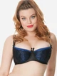 Бюстгальтер с косточками Scantilly Invitation ST2501 65E Черный/Синий (5052574421151) - изображение 5