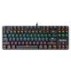 Механическая клавиатура 87 key черная с RGB-подсветкой Bajeal K100 80% Red switch игровая без цифрового блока - изображение 1