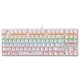 Механическая клавиатура 87 key белая с RGB-подсветкой Bajeal K100 80% Red switch игровая без цифрового блока - изображение 1