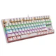 Механическая клавиатура 87 key белая с RGB-подсветкой Bajeal K100 80% Red switch игровая без цифрового блока - изображение 2