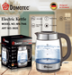 Електричний скляний чайник із підсвіткою Domotec MS 7946 - зображення 1