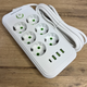 Удлинитель с 6 розетками 3 USB-A 1 USB-C портами 2500W 3 метровый - изображение 1