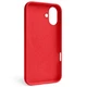 Чехол Fiji Silicone Case для Apple iPhone 16 Plus бампер накладка Soft Touch с микрофиброй Red - изображение 2