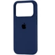 Чехол Fiji Silicone Case для Apple iPhone 18 Pro бампер накладка Soft Touch с микрофиброй Navy Blue - изображение 1