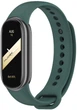 Силиконовый ремешок Original Design MiJobs для фитнес браслета Xiaomi Mi Band 8/9/10 Темно-зеленый (22) с металлическим креплением (mrk3949) - изображение 1