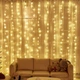 Світлодіодна гірлянда Штора від мережі, 3х3м, 240LED, Теплий білий - зображення 1