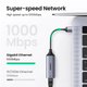 Сетевой адаптер UGREEN CM209 USB-A Gigabit Ethernet Adapter RJ45 1000mb/s Space Gray - изображение 4