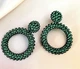 Жіночі сережки усипані стразами jewelry Зеленого кольору - зображення 3