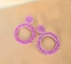 Жіночі сережки усипані стразами jewelry Рожевого кольору - зображення 3
